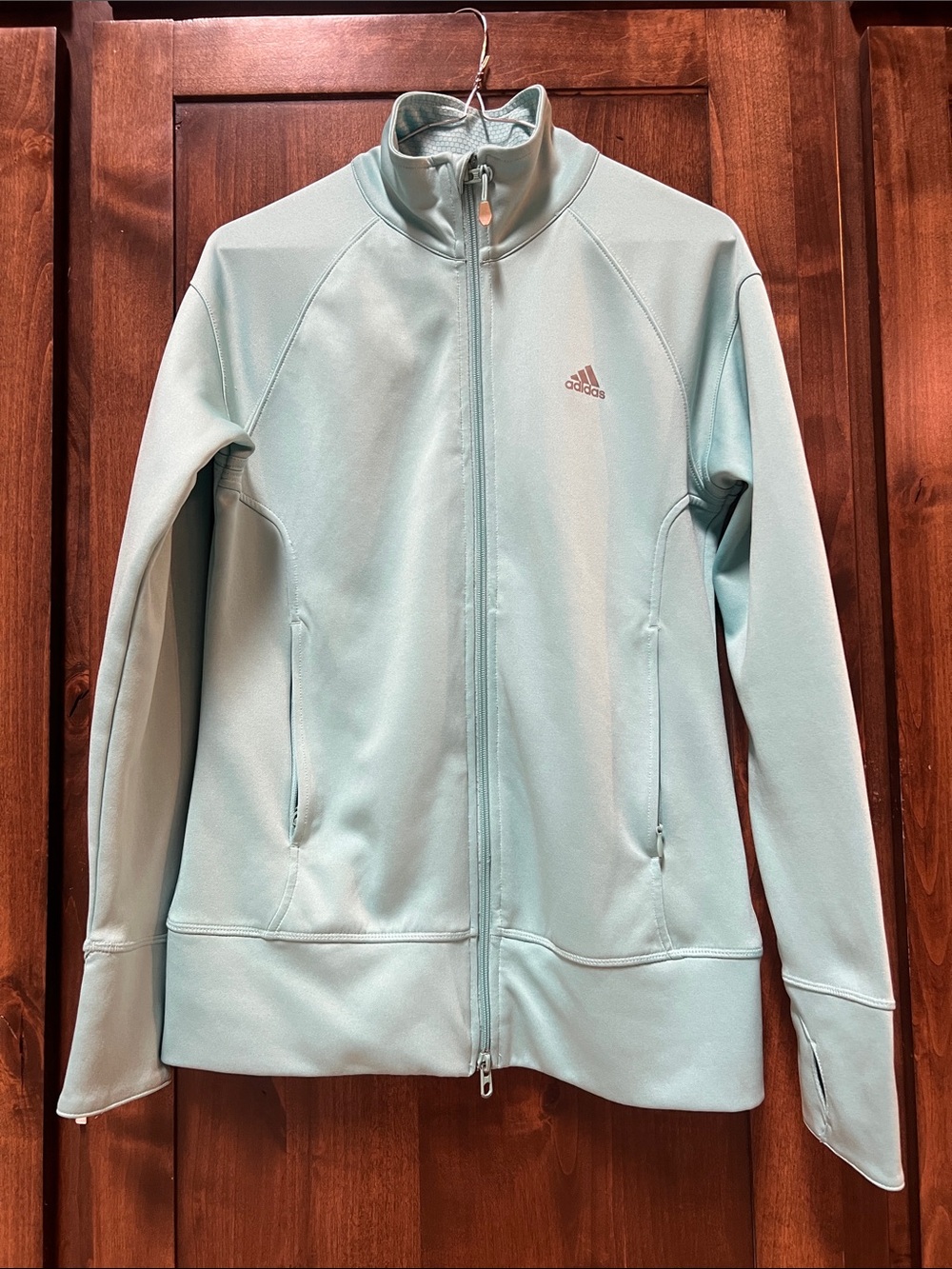 adidas Light Aqua Full-Zip Bomber Jacket
